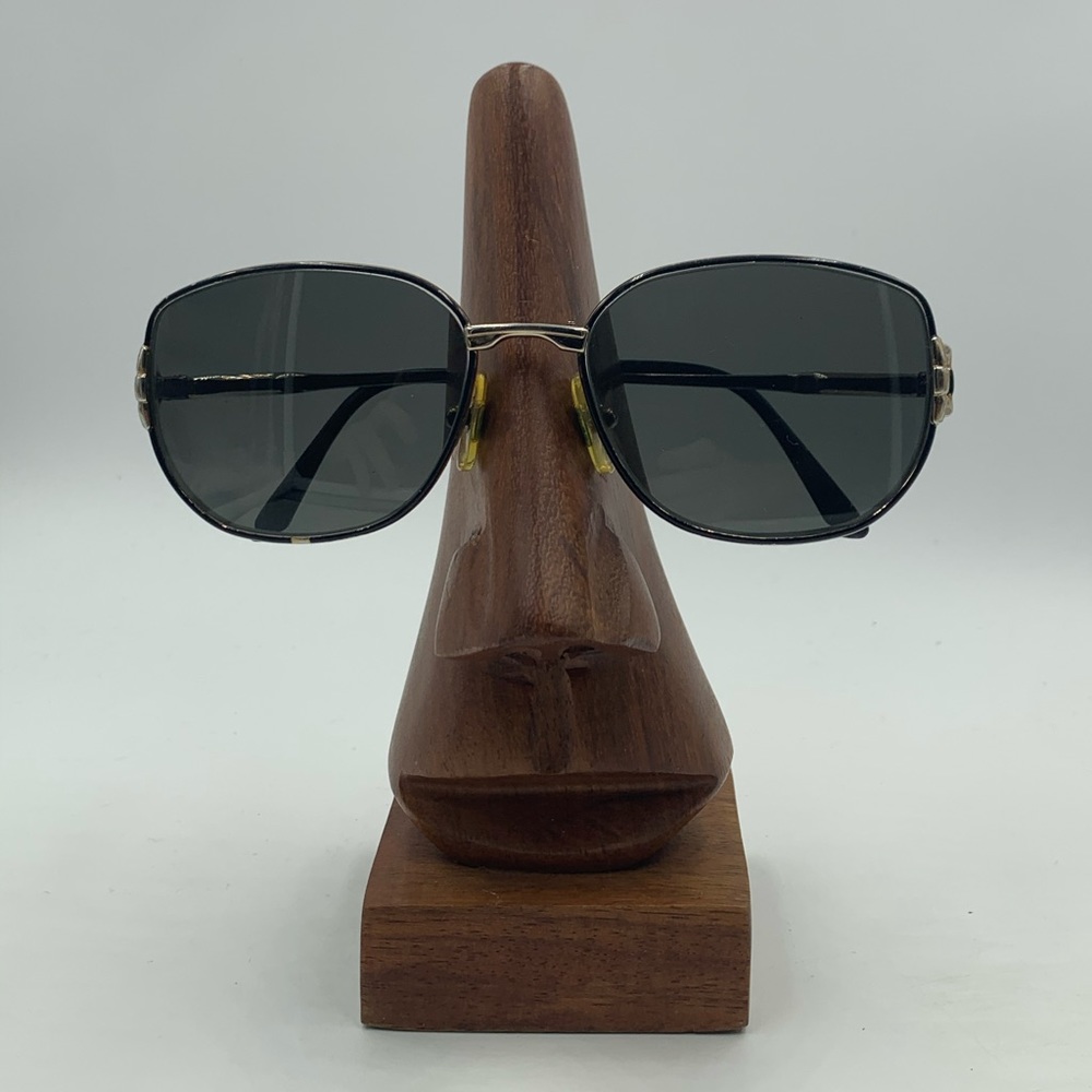 Vintage Gucci Black Gold Oval Sunglasses Frames